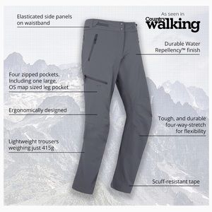 Rohan Traverse Trousers Gray Hiking Pants 10L